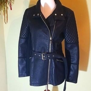 Guess Asymmetrical,belted Moto Jacket